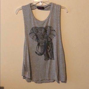 Gray elephant ripped top